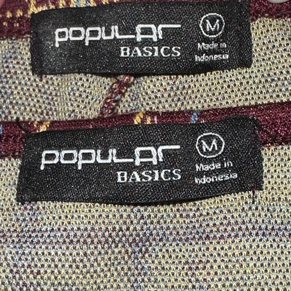 POPULAR BASICS Plaid Outfit 2-pc Crop Top Skort Stretch Junior’s M - Picture 8 of 16